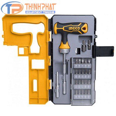 BỘ TUỐC NƠ VÍT TAY CẦM CHỮ T 25 CHI TIẾT INGCO HKSDB0258