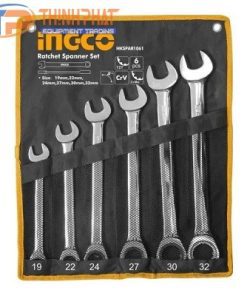 Bộ 6 Cờ lê vòng miệng hai chiều (19 - 32mm) INGCO HKSPAR1061