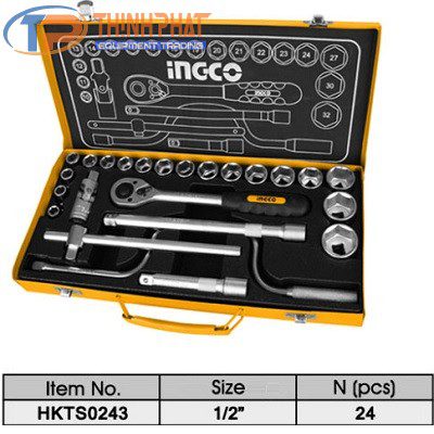 Bộ tuýp 24 chi tiết INGCO HKTS0243
