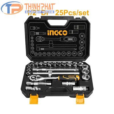 Bộ 25 cái đầu tuýp (1/2 inch) INGCO HKTS12251
