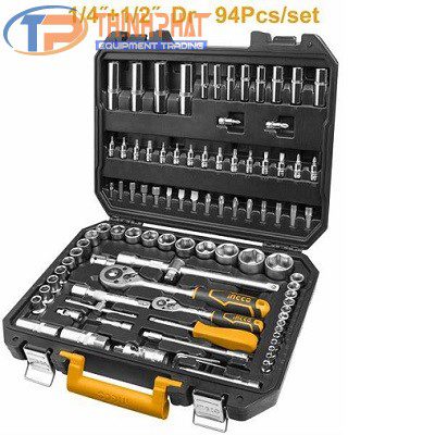 Bộ 94 đầu tuýp (1/4 inch + 1/2 inch) INGCO HKTS42941