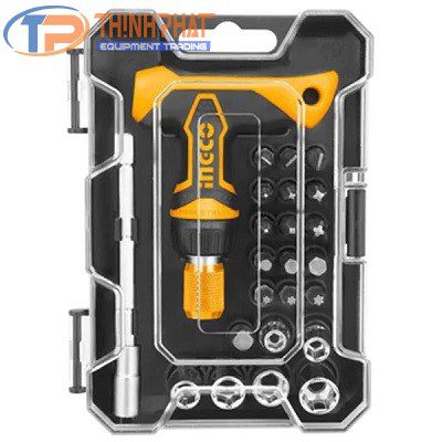 Bộ 18 tua vít tay cầm chữ T INGCO HKSDB0188