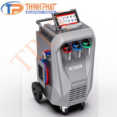 Máy nạp gas điều hòa tự động với dữ liệu xe và máy in X568